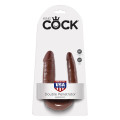 King Cock U-Shaped Small Double Trouble Dildo Bruin