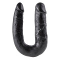 King Cock U-Shaped Medium Double Trouble Dildo Zwart