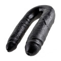 King Cock U-Shaped Large Double Trouble Dildo Zwart