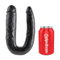 King Cock U-Shaped Large Double Trouble Dildo Zwart
