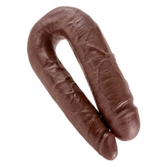 King Cock U-Shaped Large Double Trouble Dildo Bruin