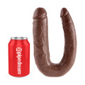 King Cock U-Shaped Large Double Trouble Dildo Bruin