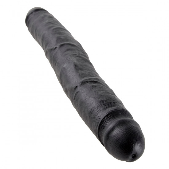 King Cock 12 Inch Slim Double Dildo Zwart