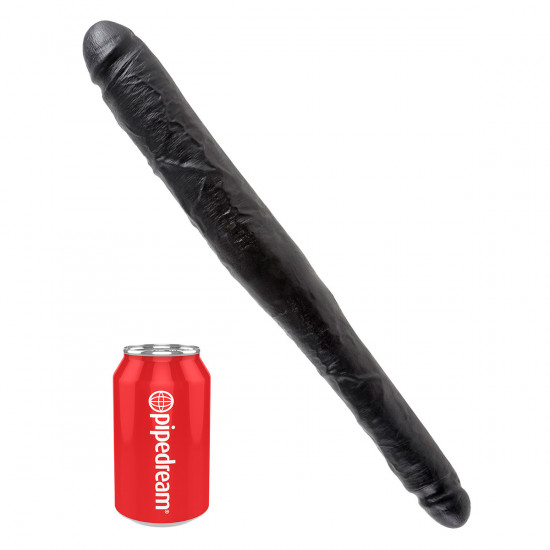King Cock 16 Inch Tapered Double Dildo Zwart