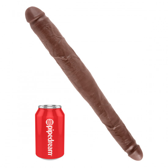 King Cock 16 Inch Tapered Double Dildo Bruin