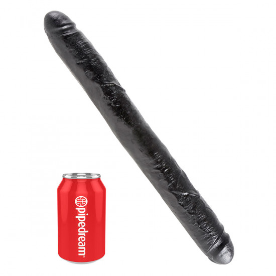 King Cock 16 Inch Thick Double Dildo Zwart