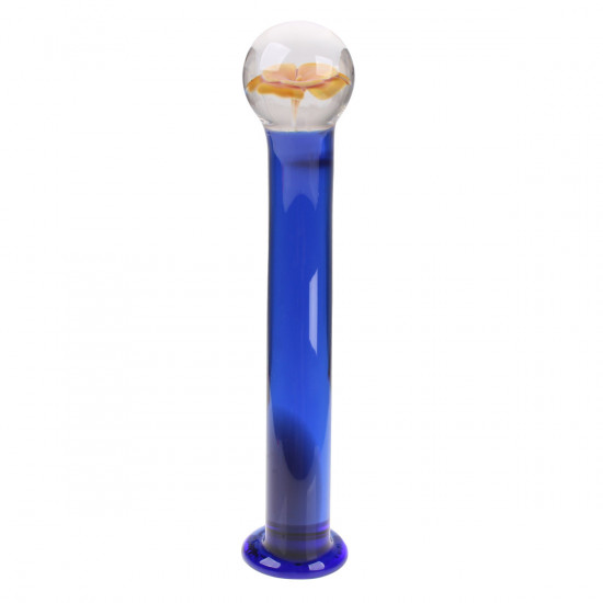 Icicles No. 17 Glazen Dildo Blauw met Transparant