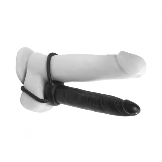 Double Trouble Strap On Zwart