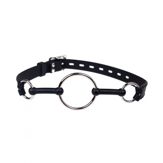 Metal O-Ring Gag Zwart