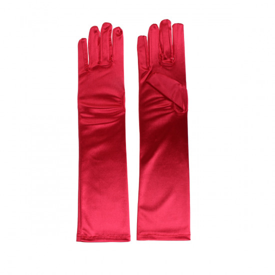 Satijnen Handschoenen Rood