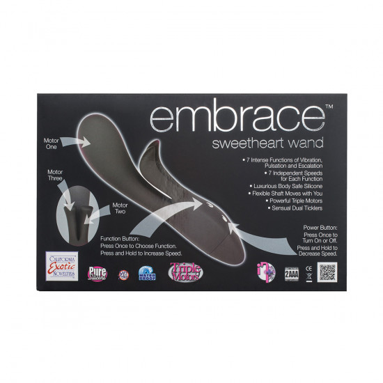 Embrace Sweetheart Wand Vibrator Zwart