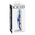 Icicles No. 9 Glazen Dildo Transparant met Blauw