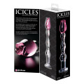 Icicles No. 12 Glazen Dildo Transparant Met Roze