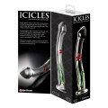 Icicles No. 21 Glazen Dildo Transparant Met Bloemen Design