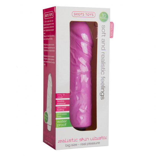 Shots Toys Realistic Skin Vibrator Large Roze
