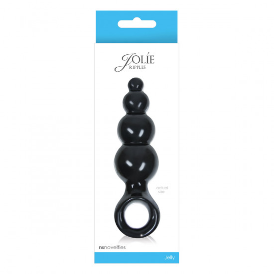 Jolie Ripples Buttplug Zwart Medium