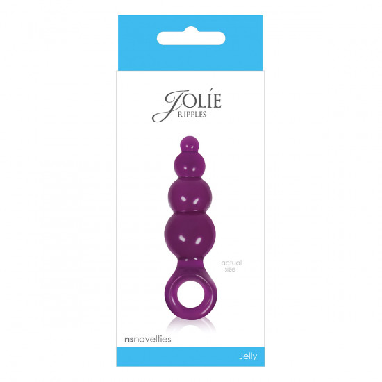 Jolie Ripples Buttplug Plum Small