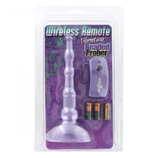 Wireless Remote Vibrating Beaded Prober Vibrator Paars