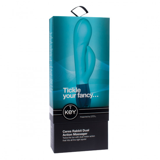 Key Ceres Rabbit Dual Action Vibrator Blauw