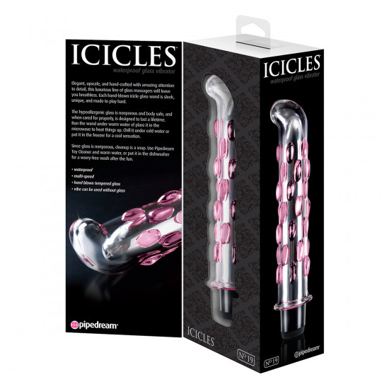 Icicles No. 19 Glazen Vibrator Transparant