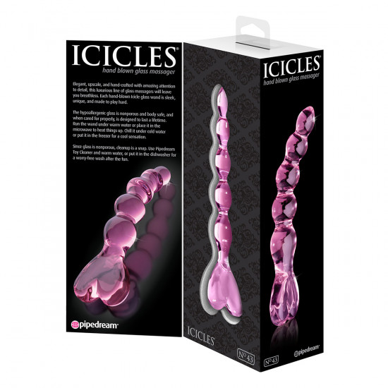Icicles No. 43 Glazen Dildo Roze