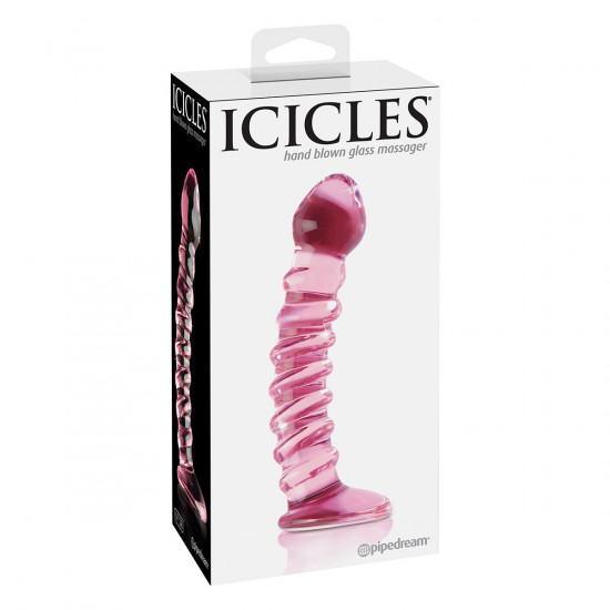 Icicles No. 28 Glazen Dildo Roze