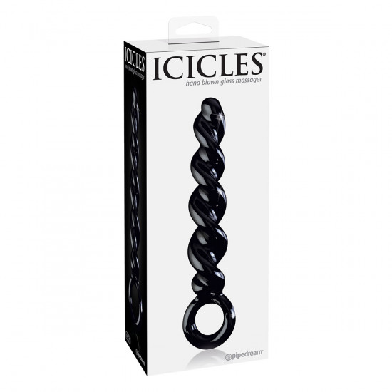 Icicles No. 39 Glazen Dildo Zwart