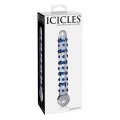 Icicles No. 50 Glazen Dildo Transparant met Blauw