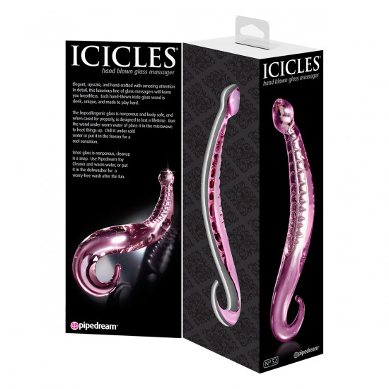 Icicles No. 52 Glazen Dildo Roze