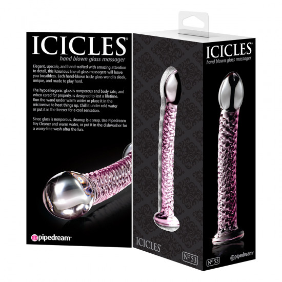 Icicles No. 53 Glazen Dildo Roze
