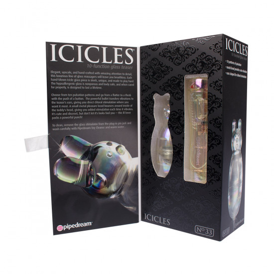 Icicles No. 33 Glazen Clitoris Vibrator Transparant