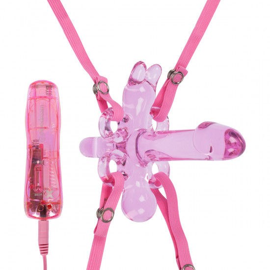 Icicles No. 34 Vibrerende Rabbit Strap-On Roze