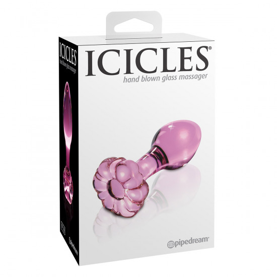 Icicles No. 48 Glazen Buttplug Roze