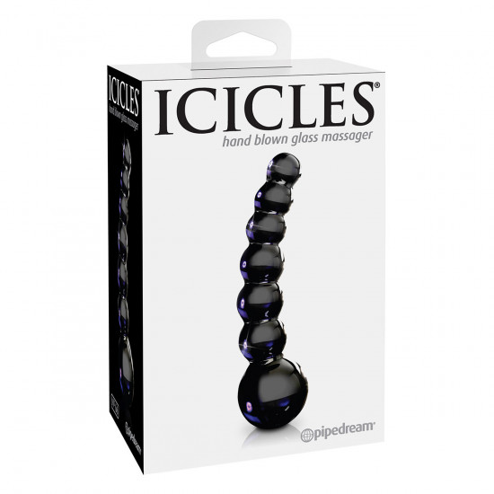 Icicles No. 66 Glazen Dildo Zwart