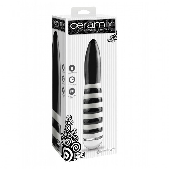 Ceramix No. 12 Keramische Staaf Vibrator Zwart/Wit