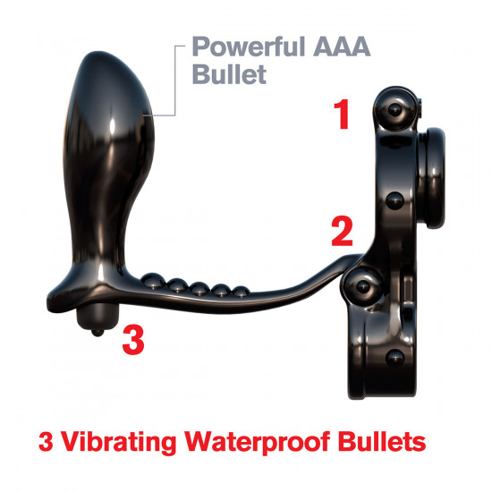 C-Ringz Ironman Ass-Gasm Cockring Zwart