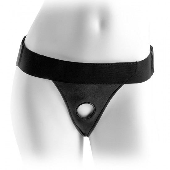 Fetish Crotchless Strap On Harness Zwart