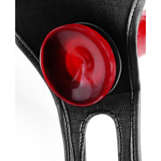 Fetish Crotchless Strap On Harness Zwart