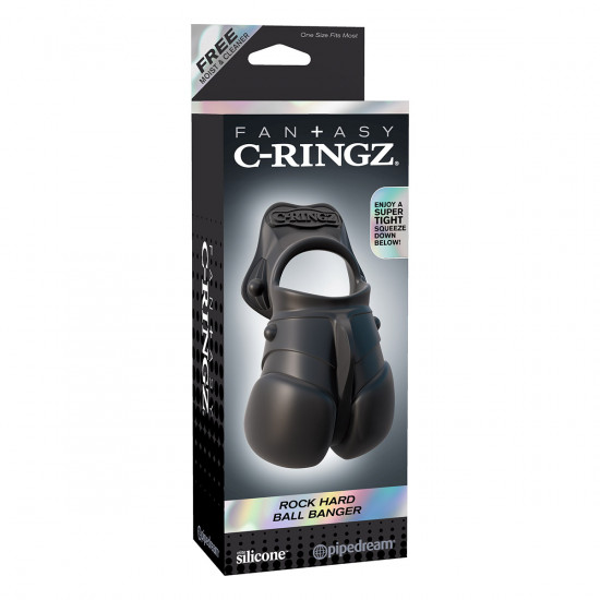 C-Ringz Rock Hard Ball Banger Cockring Zwart