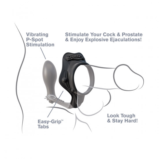 C-Ringz Rock Hard Ass-Gasm Cockring Zwart