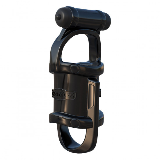 C-Ringz Vibrating Cock Pipe With Ball-Stretcher Cockring Zwart