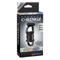 C-Ringz Vibrating Cock Pipe With Ball-Stretcher Cockring Zwart