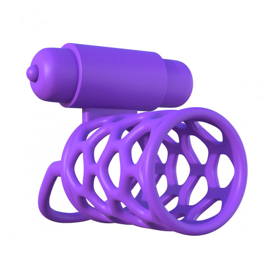 C-Ringz Vibrating Couples Cage Sleeve paars