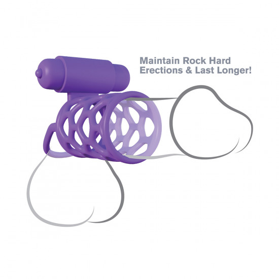 C-Ringz Vibrating Couples Cage Sleeve paars