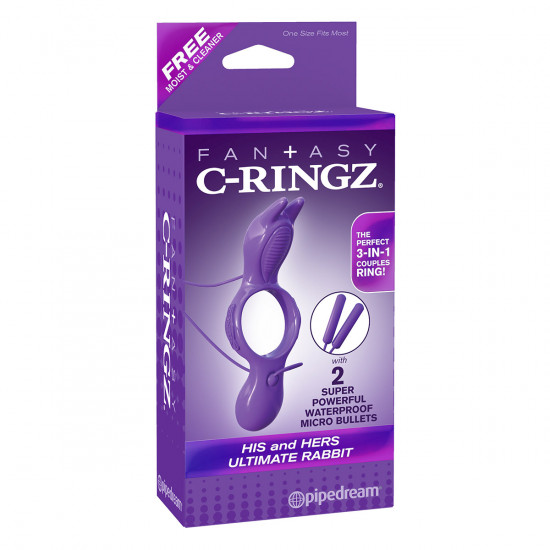 C-Ringz His and Hers Ultimate Rabbit Cockring Paars