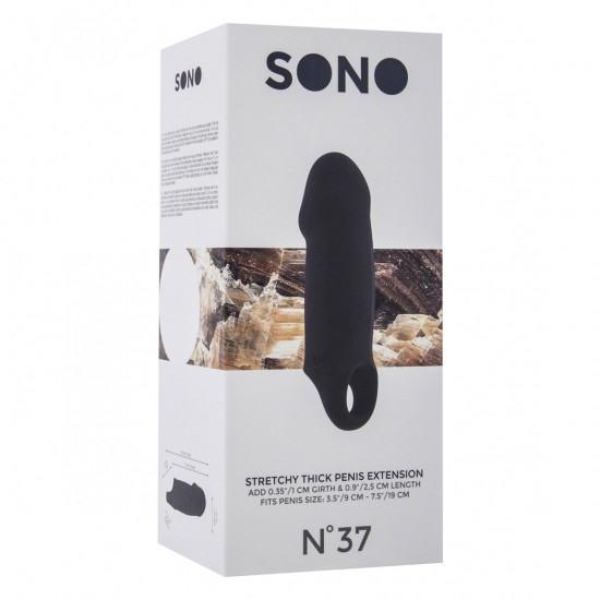 Sono Stretchy Thick Penis Extension No. 37 Zwart