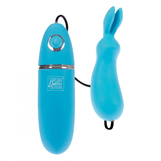 Power Play Bounding Bunny Clitoris Stimulator Blauw