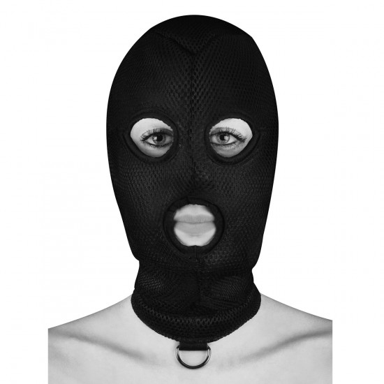 Ouch! Extreme Mesh Balaclava D-Ring Zwart
