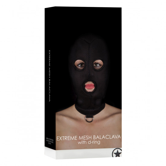 Ouch! Extreme Mesh Balaclava D-Ring Zwart