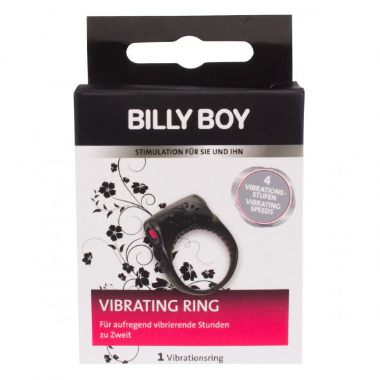 Billy Boy Vibrating Cockring Zwart